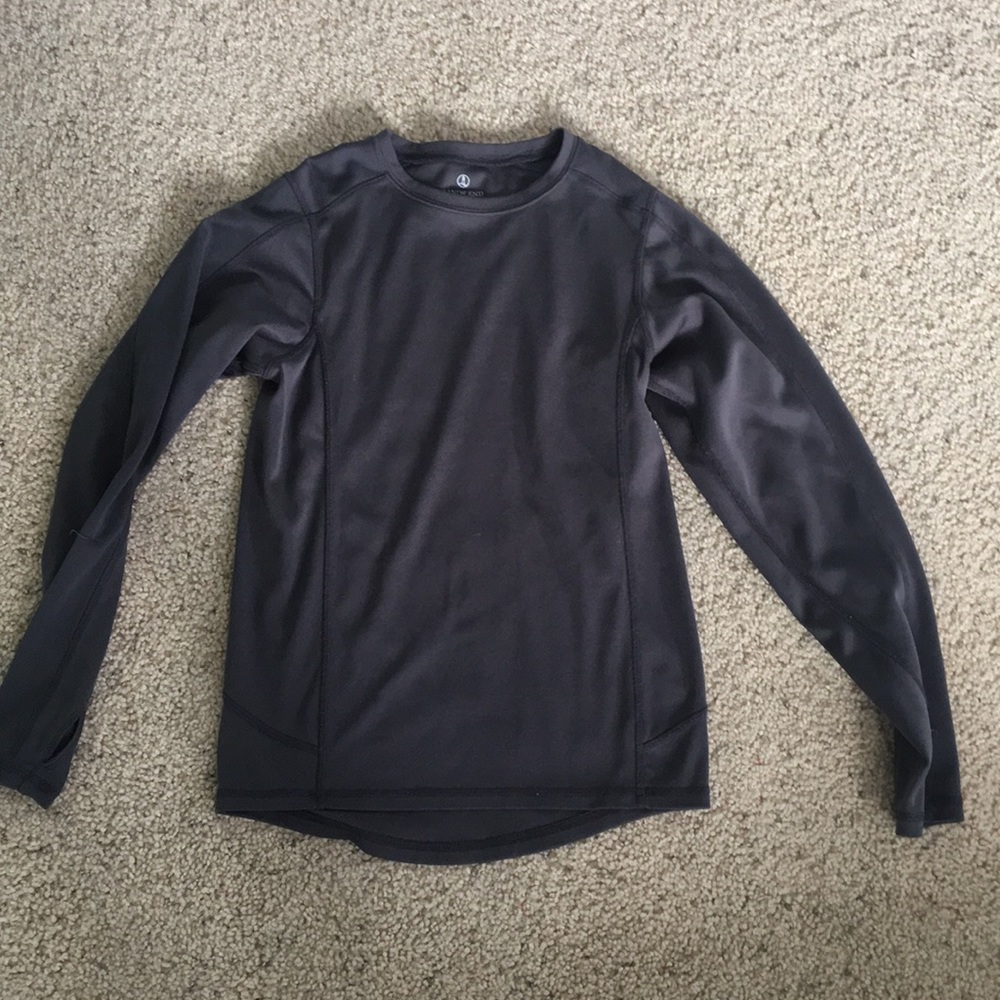 lands end grey long sleeve top